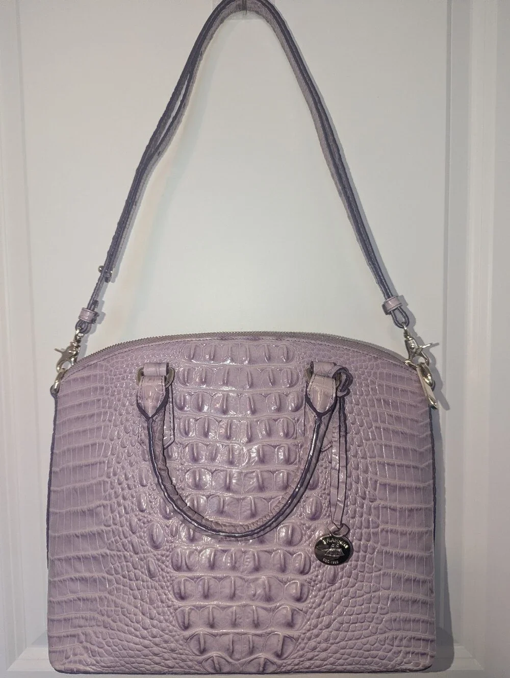 BRAHMIN DUXBURY SATCHEL LAVENDER